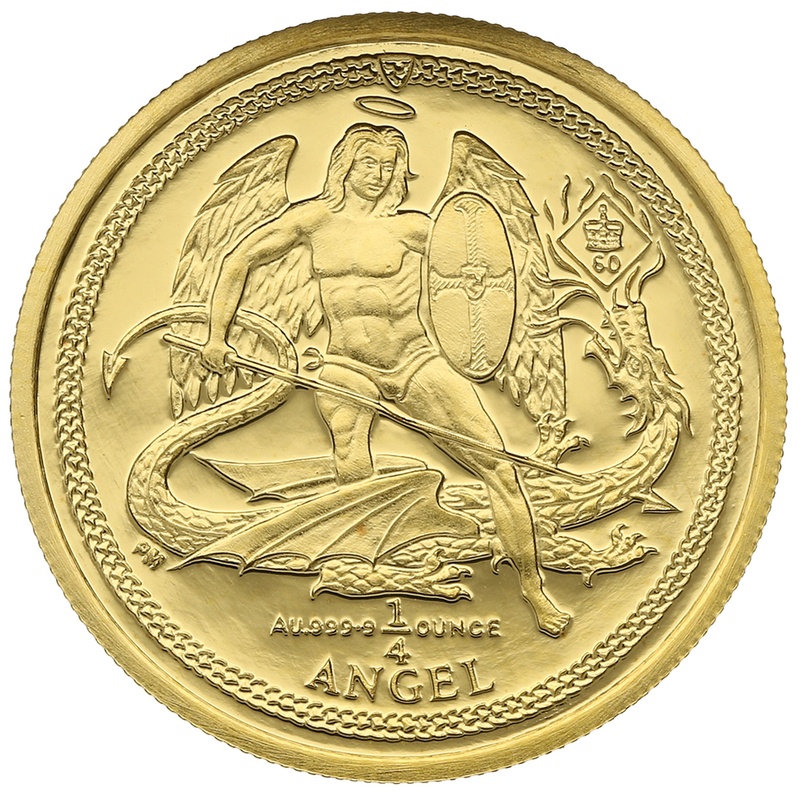 2012 Proof Isle of Man Angel Gold Coin 1/4oz