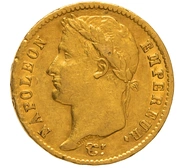 1811 French 20 Francs Gold Coin Napoleon I Laureate Head A