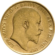 1906 Gold Half Sovereign Edward VII
