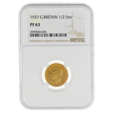 1937 Proof Gold Half Sovereign NGC PF63
