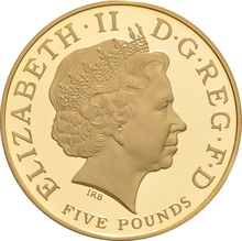 2006 Proof £5 Gold Crown Coin Queen Elizabeth II 80th Birthday Boxed