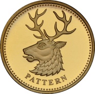2004 Proof Gold £1 Pound Coin White Hart Pattern