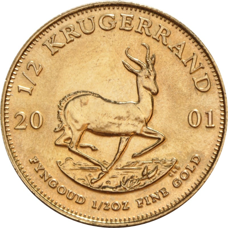 2001 1/2oz Krugerrand Gold Coin