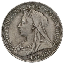1899 Silver Shilling Coin Victoria