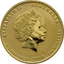 1oz Gold Australian Lunar Year of the Ox 2009