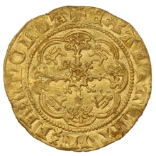 1361-1369 Quarter Noble Gold Coin Edward III Hammered mm Cross Potent