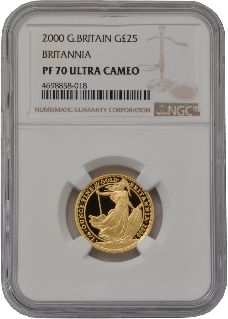 2000 Proof 1/4oz Gold Britannia Coin NGC PF70