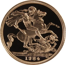 1984 Proof Gold Sovereign Boxed