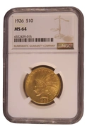 1926 American Gold Eagle $10 Indian Head NGC MS64