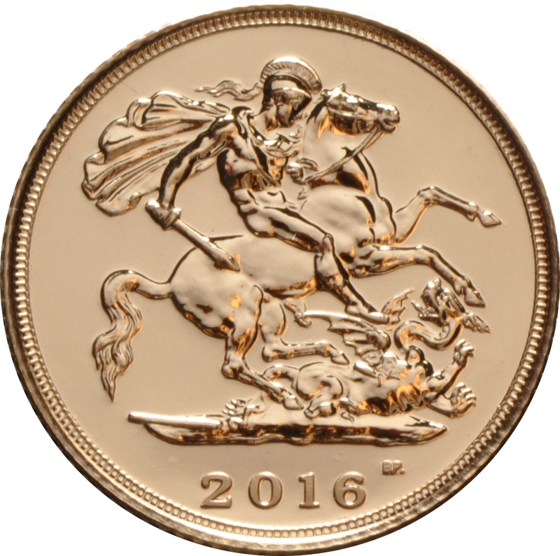 2016 Gold Half Sovereign Elizabeth II Fifth Head