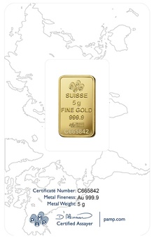 5g Gold Bar Rosa Minted PAMP