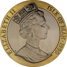 1990 1oz Isle of Man Gold Crown Penny Black Coin