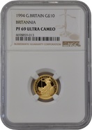 1994 Proof 1/10oz Gold Britannia Coin NGC PF69