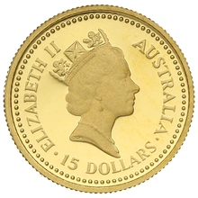 1987 Proof 1/10oz Australian Kangaroo Gold Nugget Coin