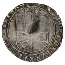 1606 James 1 Silver Sixpence mm escallop