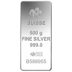 Second hand 500g Silver Bar PAMP Fortuna
