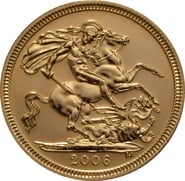 2006 Gold Half Sovereign Elizabeth II Fourth Head