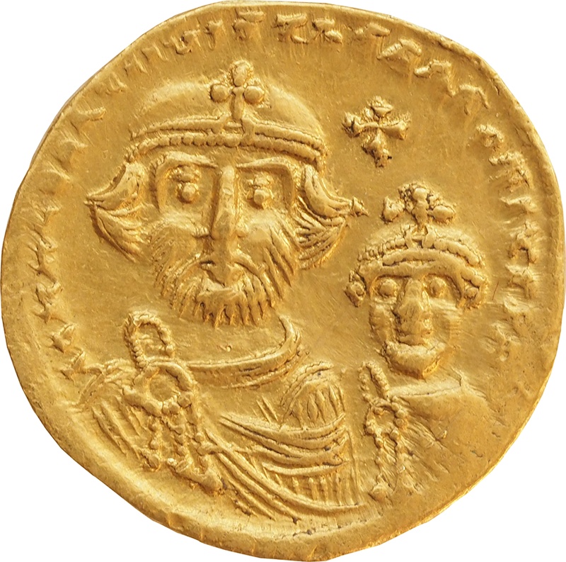 610-641 Gold Solidus Coin Heraclius Constantinople