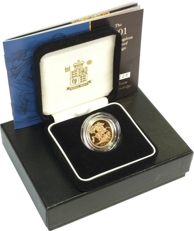 Gold Proof 2001 Sovereign Boxed
