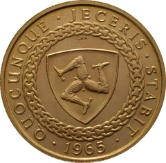 1965 Isle of Man Gold Half Sovereign Coin 22ct Bicentenary of the Revestment Act