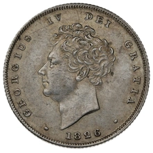 1826 Silver Shilling Coin George IV