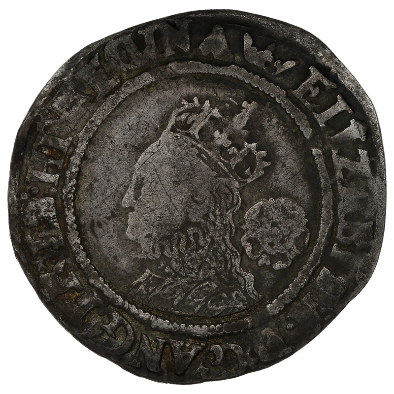 1569 Silver Sixpence Coin Queen Elizabeth I Hammered Coronet