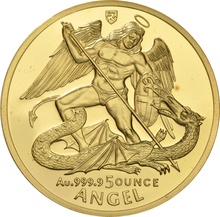 1994 Proof Isle of Man Angel Gold Coin 5oz