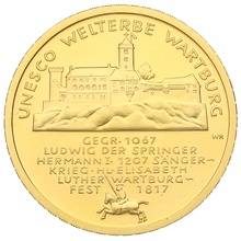 Proof German 100 Euro Gold Coin 2011 UNESCO Welterbe Wartburg Boxed