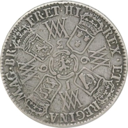 1692 Silver Half Crown Coin William & Mary Good Fine