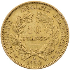 1850 French 10 Francs Gold Coin Ceres A