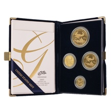 2005 Proof Gold Eagle 4 Coin Set Boxed