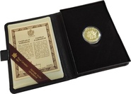 Canadian 1986 $100 half ounce gold Proof coin Peace-Paix over branches Boxed