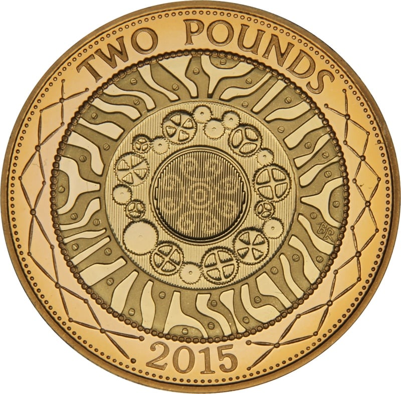2015 Proof £2 Coin Gold Double Sovereign Technologies Fourth Portrait