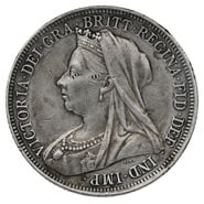 1898 Silver Shilling Coin Queen Victoria