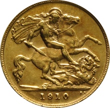 1910 Gold Half Sovereign Edward VII