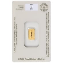 1g Gold Bar C. Hafner Minted