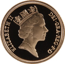 1986 Gold Sovereign Coin Elizabeth II Third Head Proof