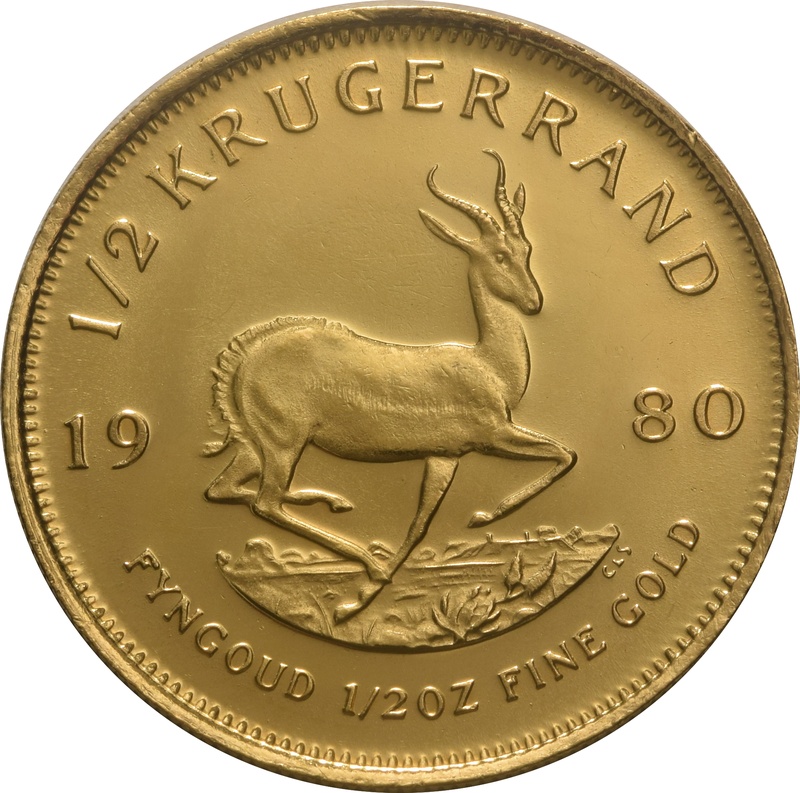 1980 1/2oz Krugerrand Gold Coin