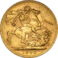 1925 Gold Sovereign Coin George V Perth NGC MS62