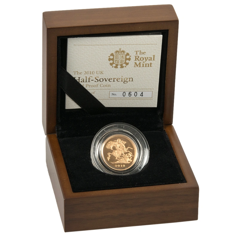 2010 Proof Gold Half Sovereign Boxed