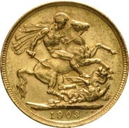 1903 Gold Sovereign Coin Edward VII Sydney
