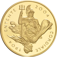 2004 Proof Gold £5 Crown Coin Entente Cordiale