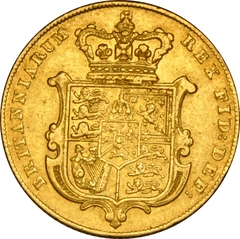 1827 Gold Sovereign Coin George IV Bare Head