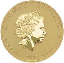 2oz Gold Australian Lunar Year of the Ox 2009