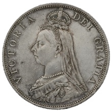 1888 Double Florin Silver Coin Queen Victoria