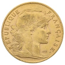French 10 Francs Gold Coin Marianne Rooster Gift Boxed