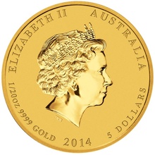 2014 Year of the Horse Gold Coin 1/20oz Perth Mint Australian Lunar Series