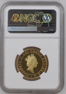 1997 Proof £2 Coin Gold Double Sovereign Technology Achievement NGC PF69