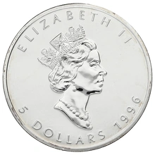 1996 Canadian Silver Maple Leaf Coin 1oz