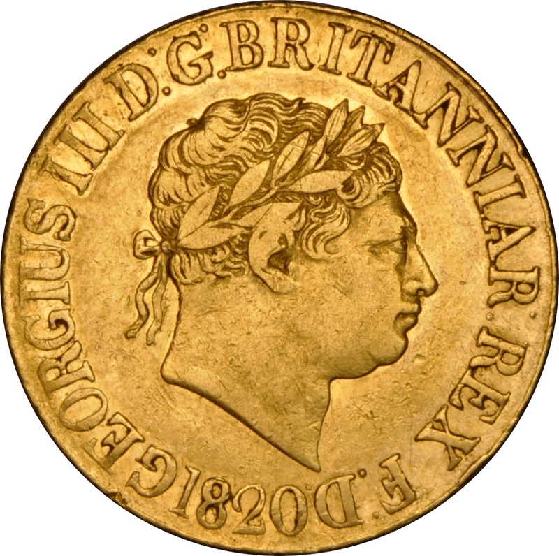 1820 Gold Sovereign Coin George III NGC VF30